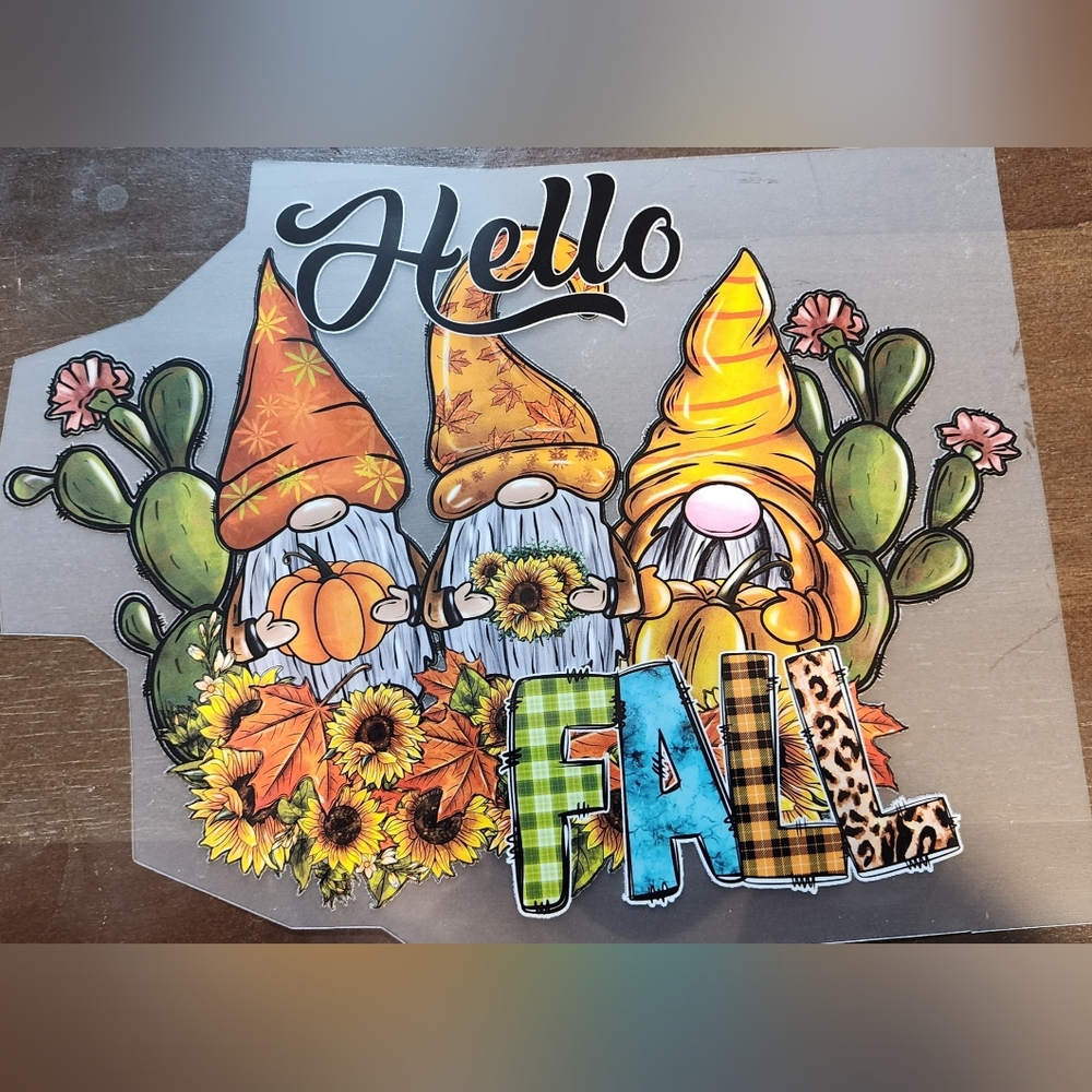 Fall Gnome Decor with Pumpkins and Sunflowers